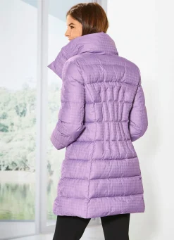 Sale BADER Longjacke mit dezent glänzendem Hahnentritt-Dessin LAVENDEL