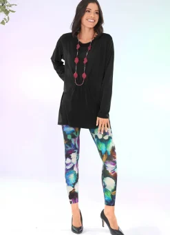 Sale BADER Longshirt mit Raffung in 3 Farben SCHWARZ