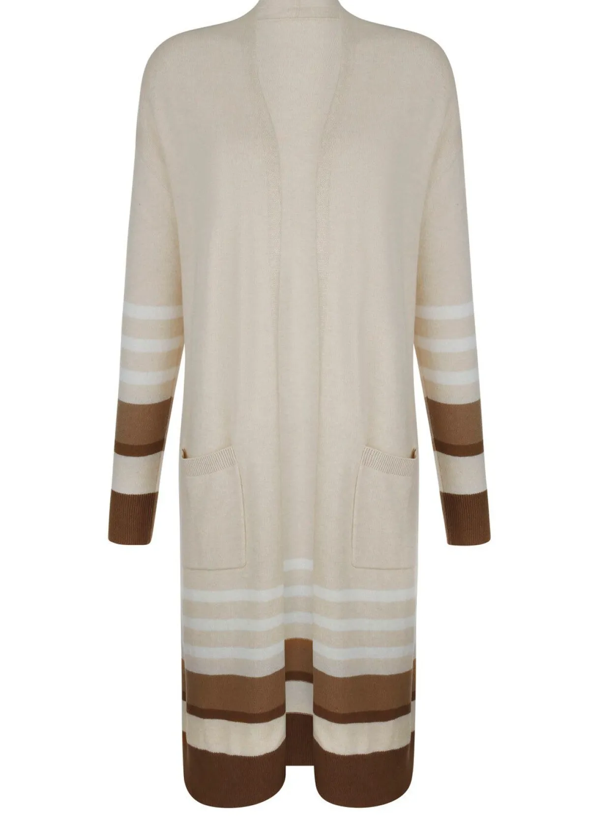 Clearance BADER Long-Strickjacke mit Kaschmir SAND-BRAUN