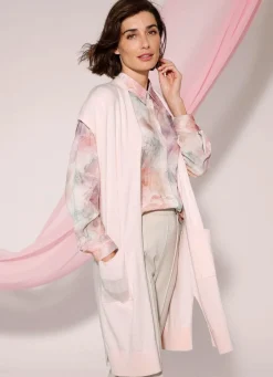 Best BADER Long-Strickweste mit Kaschmir ROSÉ