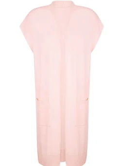 Best BADER Long-Strickweste mit Kaschmir ROSÉ