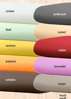 New BADER Luxuszwirn-Jersey-Spannbetttuch mit Elasthan ANTHRAZIT