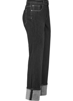 Outlet ASCARI Magic-Jeans mit krempelbaren Aufschlägen SCHWARZ