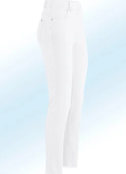 Outlet ASCARI Magic-Jeans mit angesagtem Fransensaum WEISS