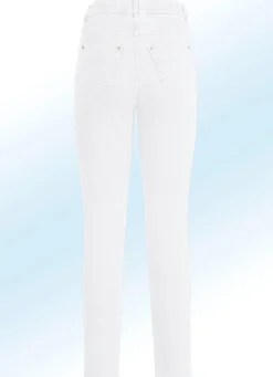 Outlet ASCARI Magic-Jeans mit angesagtem Fransensaum WEISS