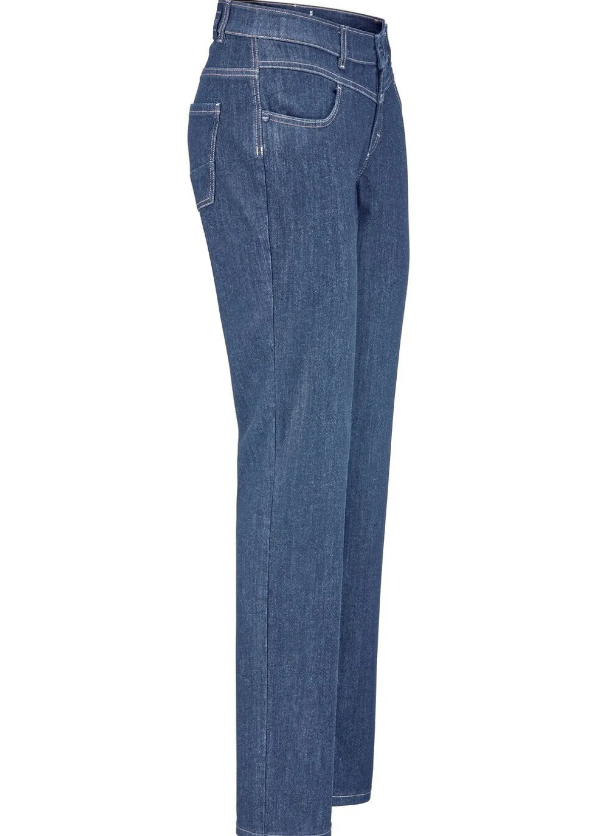 Hot BADER Magic-Jeans mit figurformendem Jeanssattel JEANSBLAU