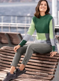 Discount ASCARI Magic-Jeans mit modischen Reißverschlüssen an den Beinabschlüssen GRAU
