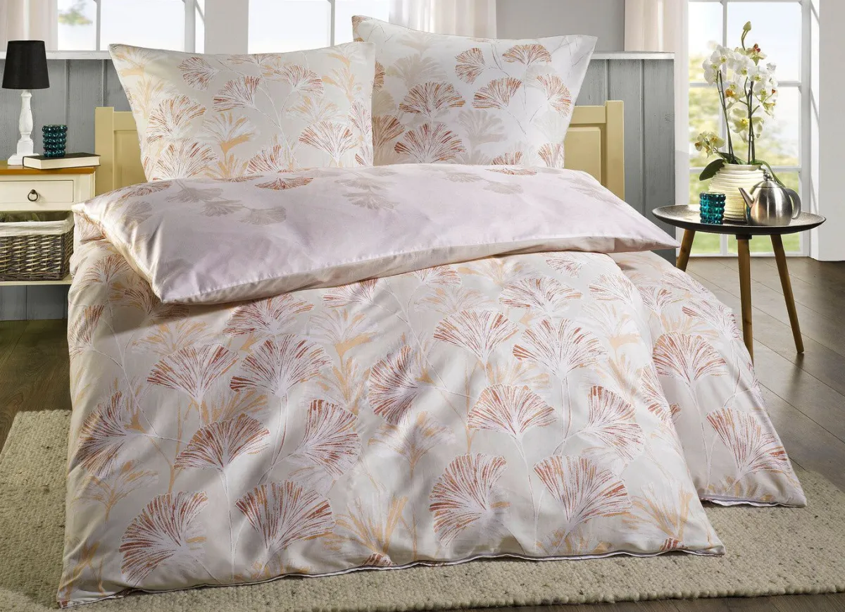 Sale BADER Mako-Satin Bettwäsche-Garnitur BEIGE