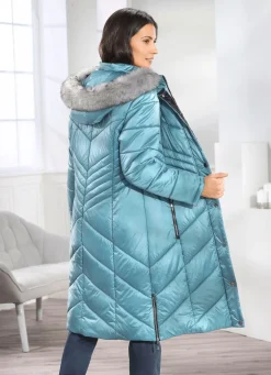 Outlet BADER Mantel mit abnehmbarer Kapuze EISBLAU