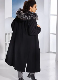 Clearance BADER Mantel mit abnehmbarer Kapuze SCHWARZ