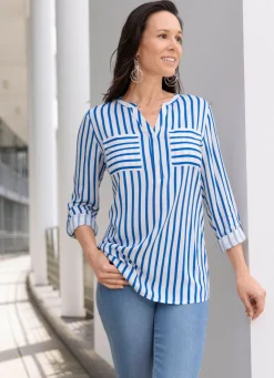 Best BADER Maritime Tunika WEISS-ROYALBLAU