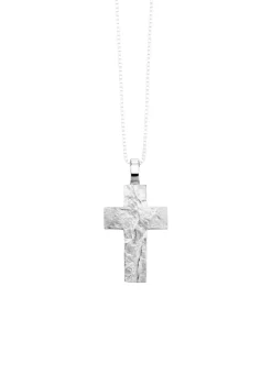 Best BADER Markanter Kreuz-Anhänger mit gehämmerter Oberfläche