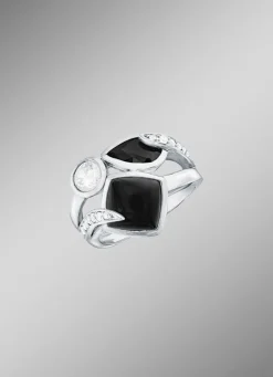 Clearance BADER Massiver Damenring mit Onyx