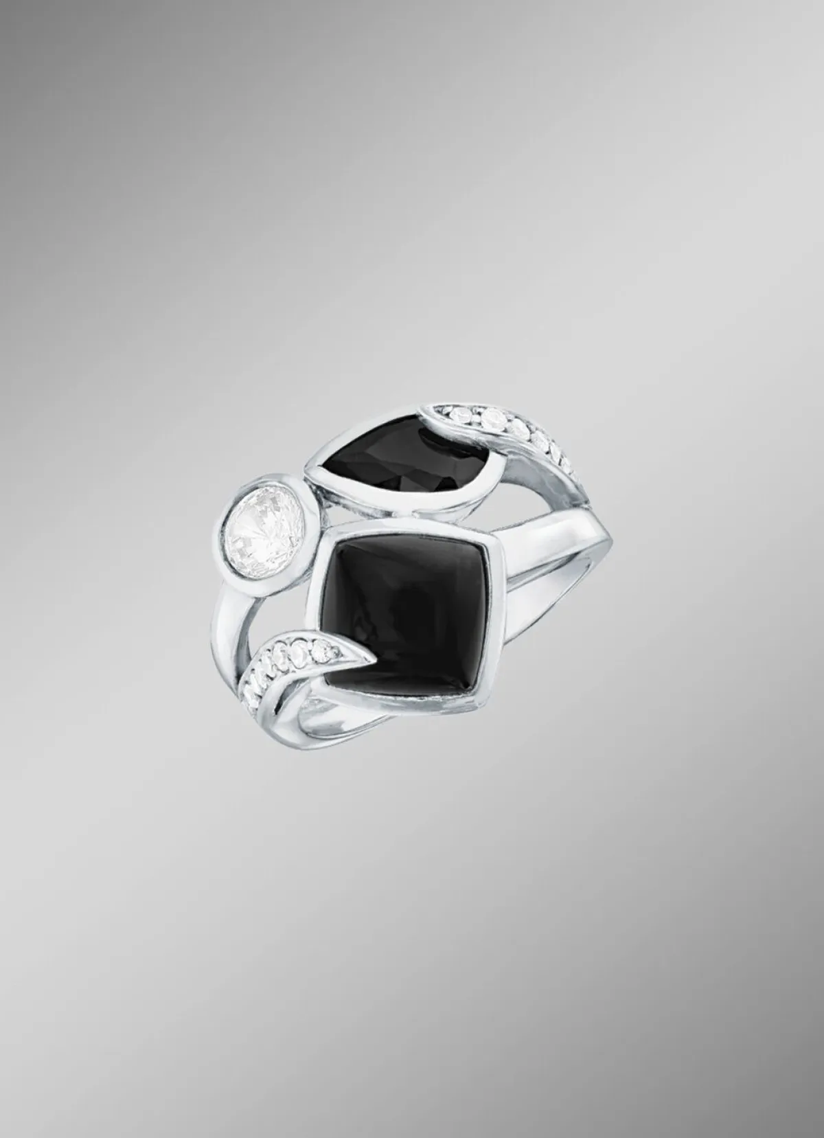 Clearance BADER Massiver Damenring mit Onyx