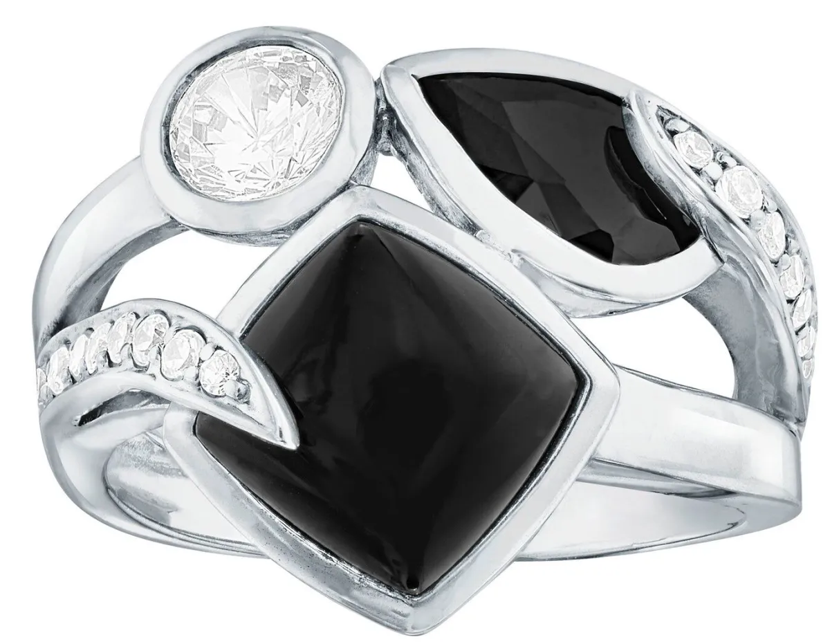 Clearance BADER Massiver Damenring mit Onyx
