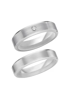 Sale BADER Mattierter Trauring in Silber 925/- fein