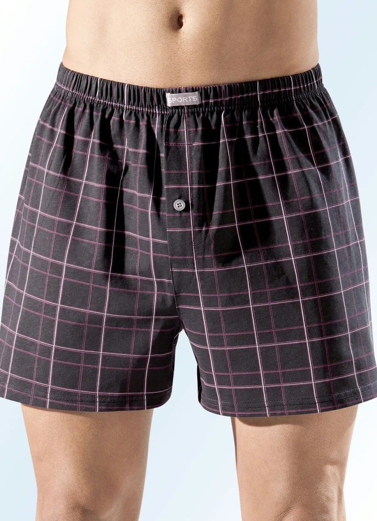 BADER Mehrfachpack Boxershorts mit knöpfbarem Eingriff, bunt