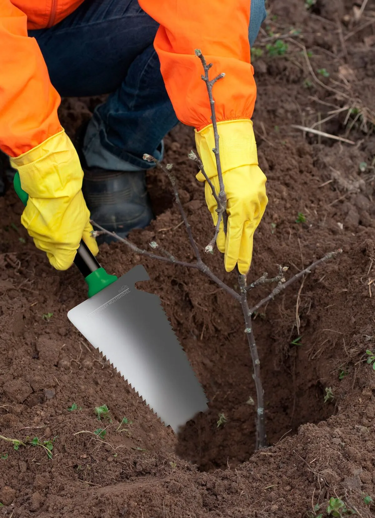 Clearance BADER Mehrzweck-Schaufel Root Digger GRAU-GRÜN-SCHWARZ