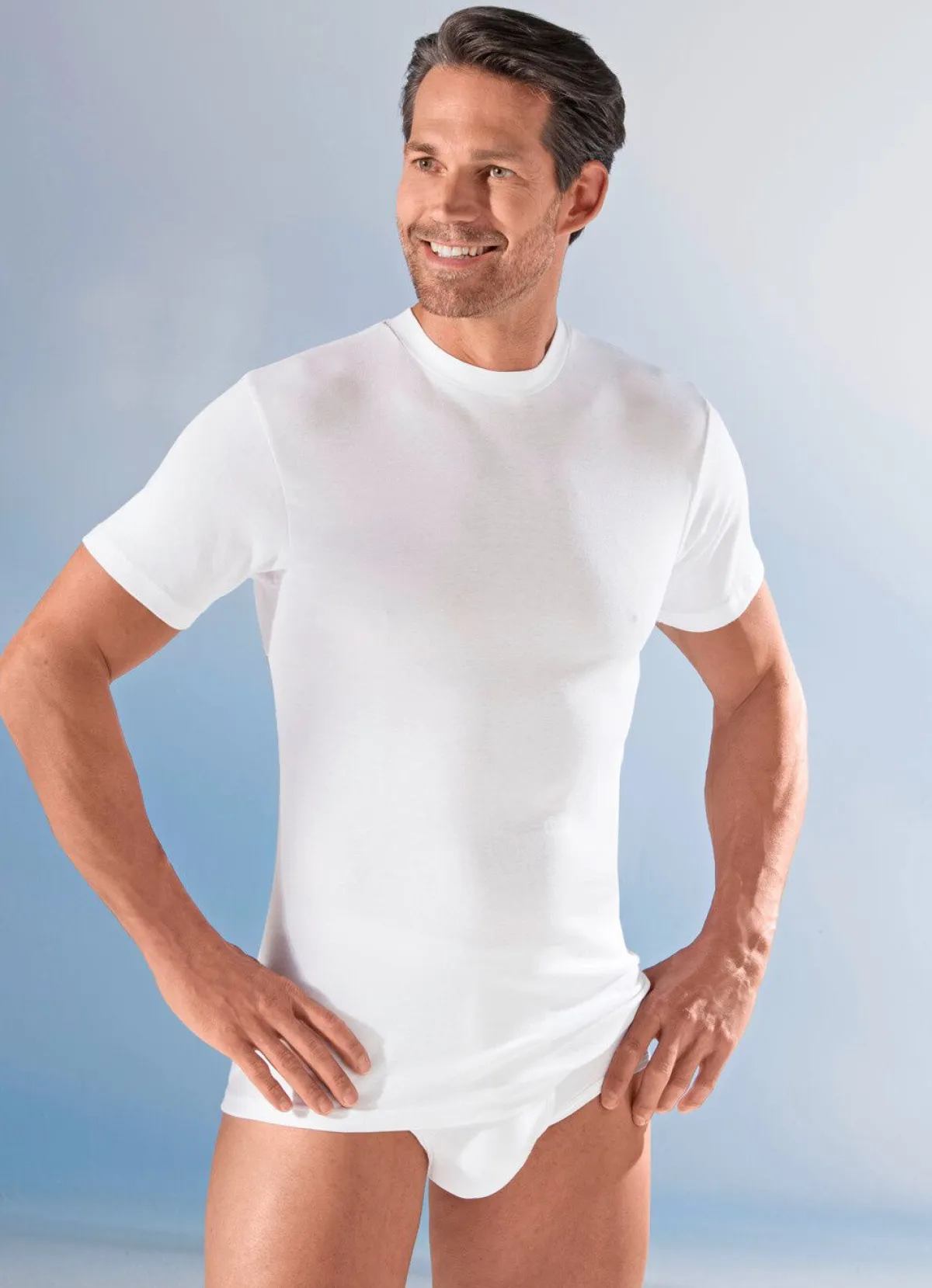 Best MEY NOBLESSE Zweierpack Shirts aus Feinripp, weiß WEISS