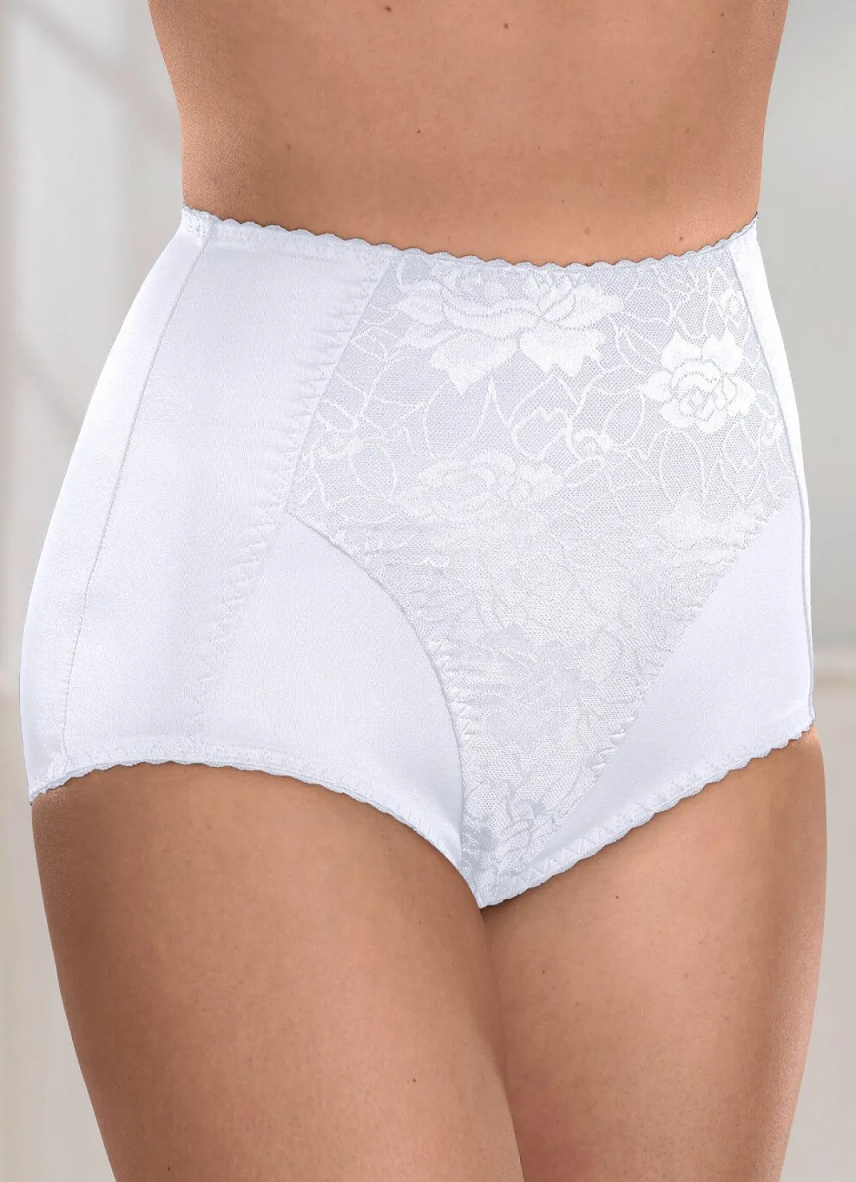 Online BADER Miederhose mit Jaquarddessin 2X WEISS