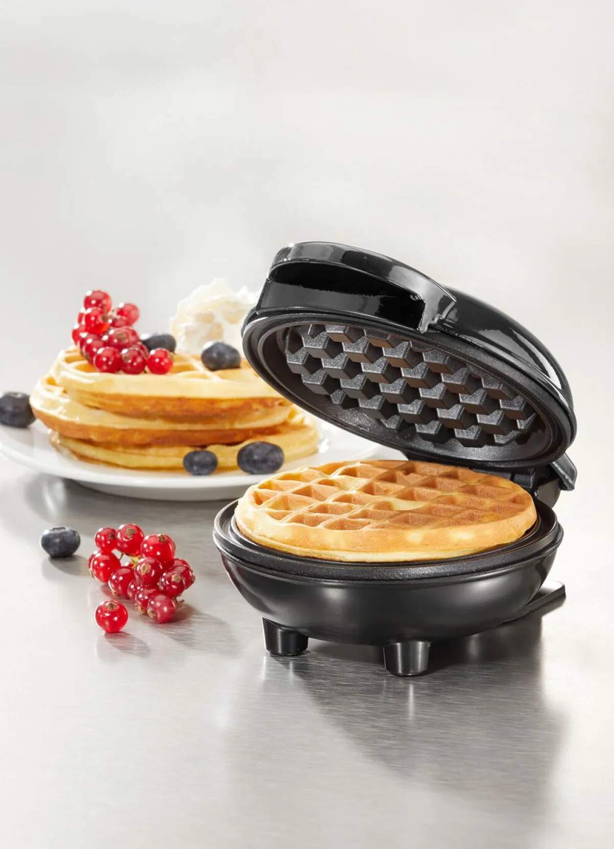 Discount BADER Mini-Waffeleisen mit Antihaftbeschichtung SCHWARZ