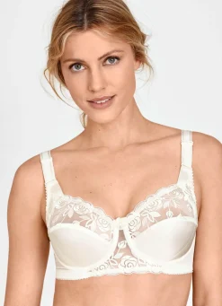 New MISS MARY Bügel-BH mit floraler Tüllstickereispitze im Vorderteil SEKT