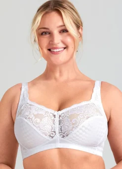 Clearance BADER Miss Mary BH mit elastischen Spitzeneinsätzen WEISS