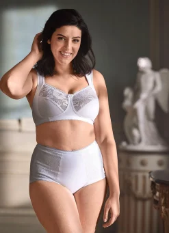 BADER Miss Mary BH mit elastischen Spitzeneinsätzen weiß