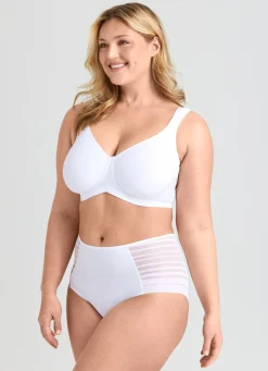 MISS MARY BH mit halbtransparenten Einsätzen WEISS