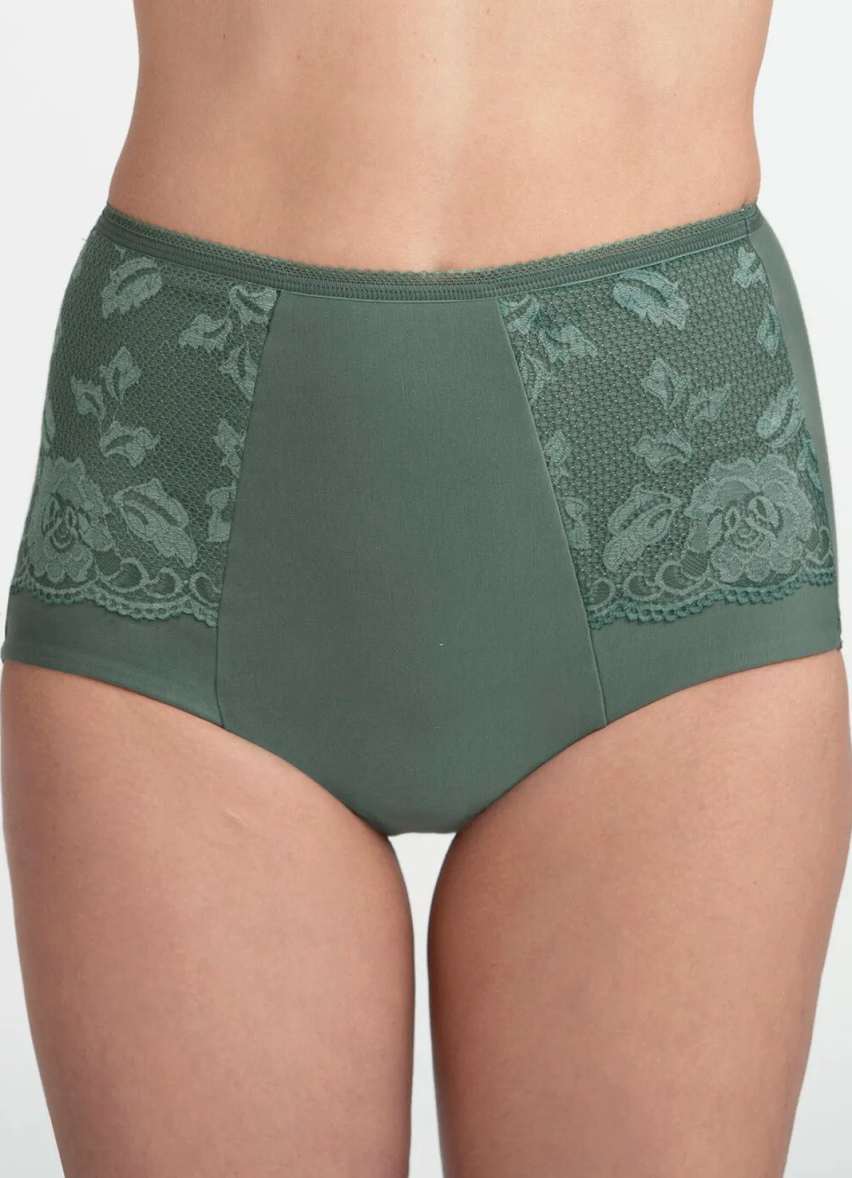 Outlet BADER Miss Mary Miederhose mit Elastikspitze GRÜN