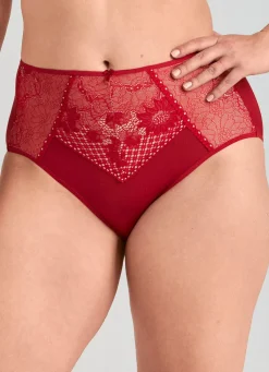 Online MISS MARY Miederslip mit unterlegter Elastikspitze ROT