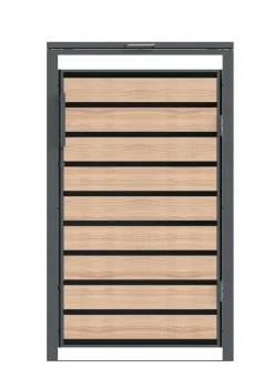 Sale BADER Mülltonnenbox „Lacina“, Türen in Holzoptik anthrazit-braun