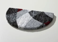 Sale BADER Modern dessinierte Badgarnitur in Supersoft-Qualität rot-grau