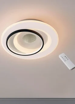 Outlet BADER Moderne 3D-LED-Deckenleuchte WEISS-SCHWARZ