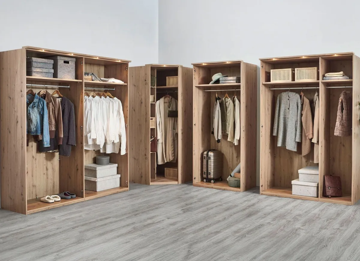 Best BADER Moderne Kleiderschrank aus deutscher Herstellung eiche artisan
