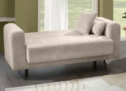 Discount BADER Moderne Polstermöbel mit trendigem Cord-Bezug CREME