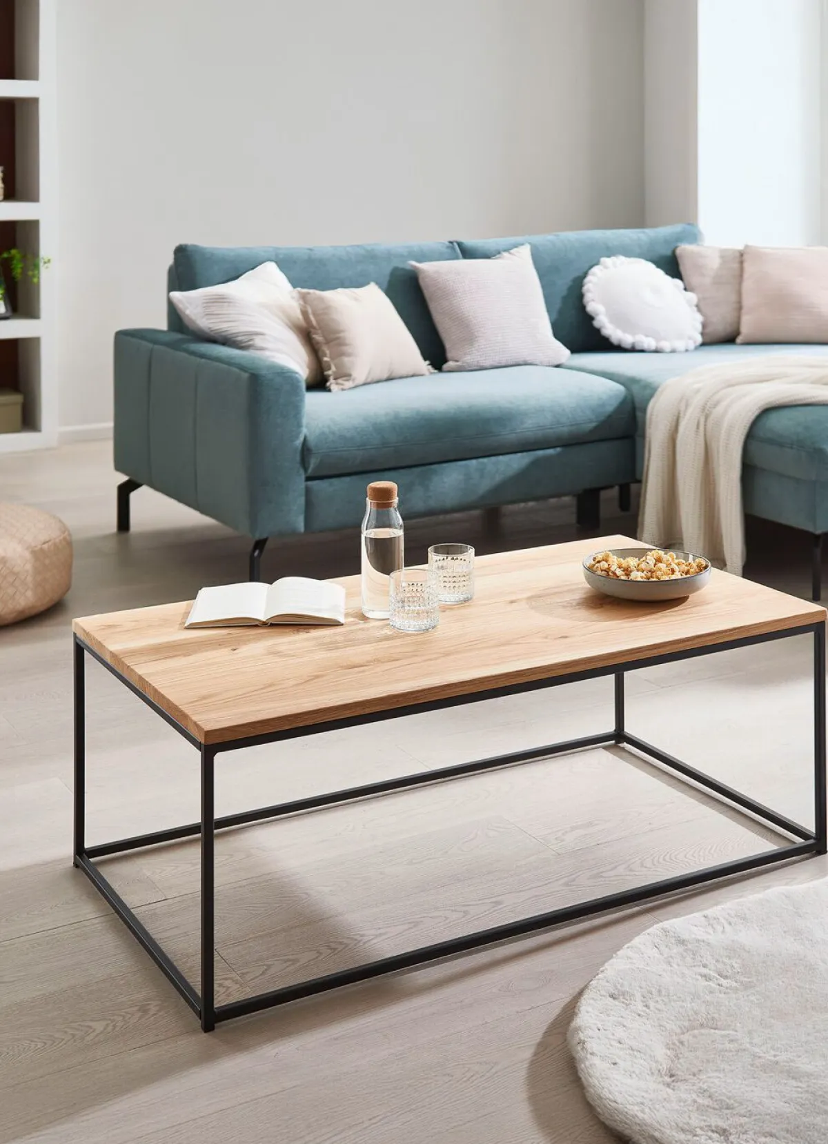 Clearance BADER Moderner Couchtisch EICHE-SCHWARZ