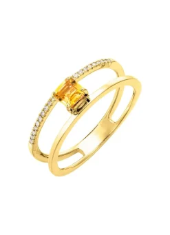 Sale BADER Moderner Damenring mit Citrin und Brillanten