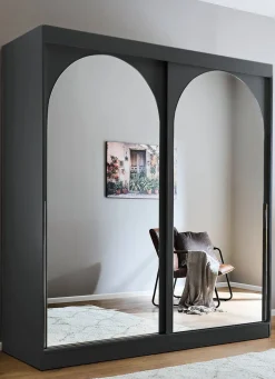 Sale BADER Moderner Schwebetürenschrank SCHWARZ