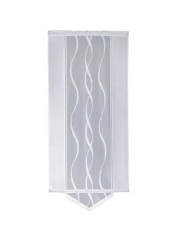 Discount BADER Moderne Schiebegardine mit dezentem Wellen-Design weiß