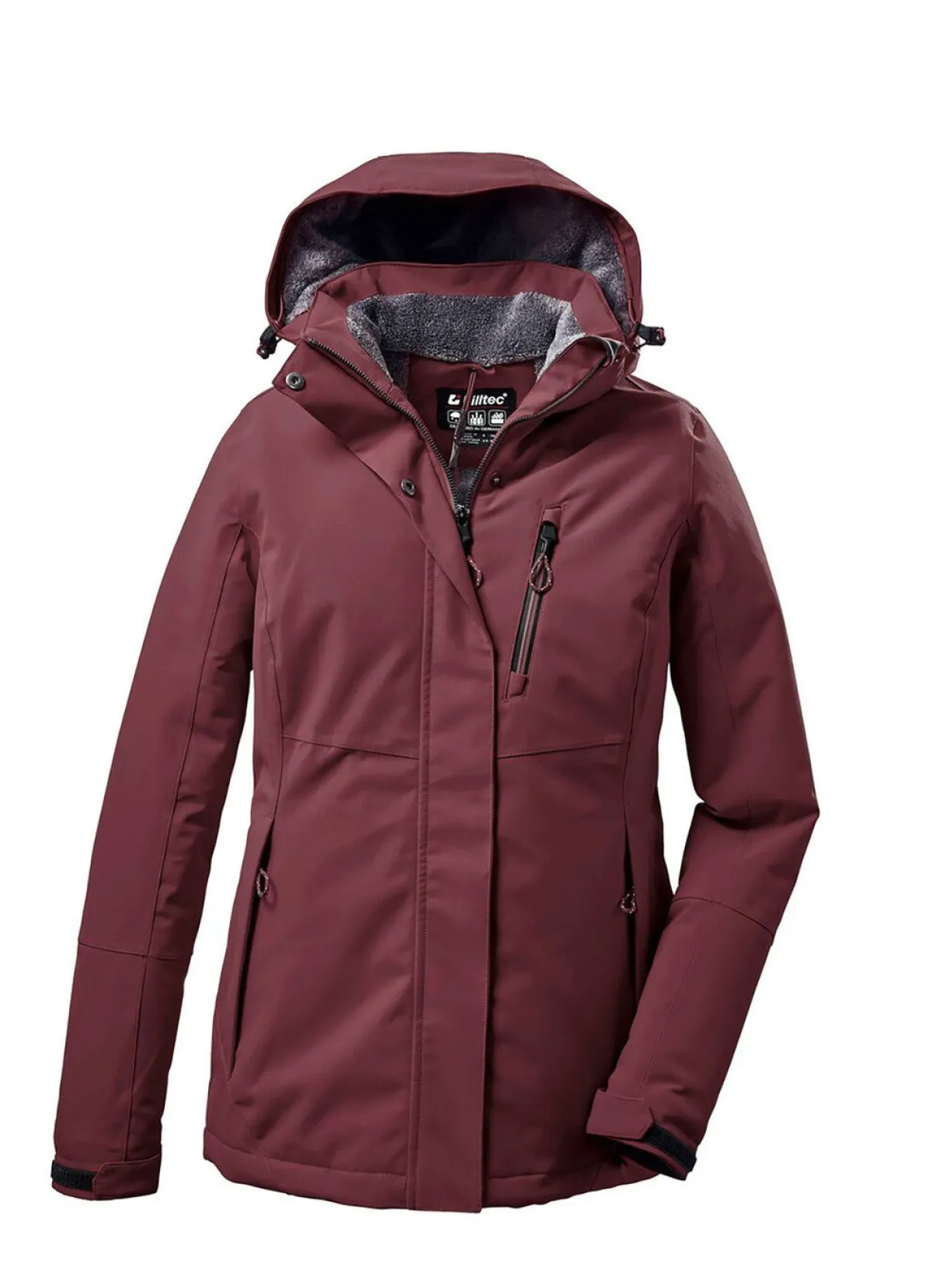 BADER Modische Damen-Funktionsjacke mit hohen Tragekomfort WEINROT