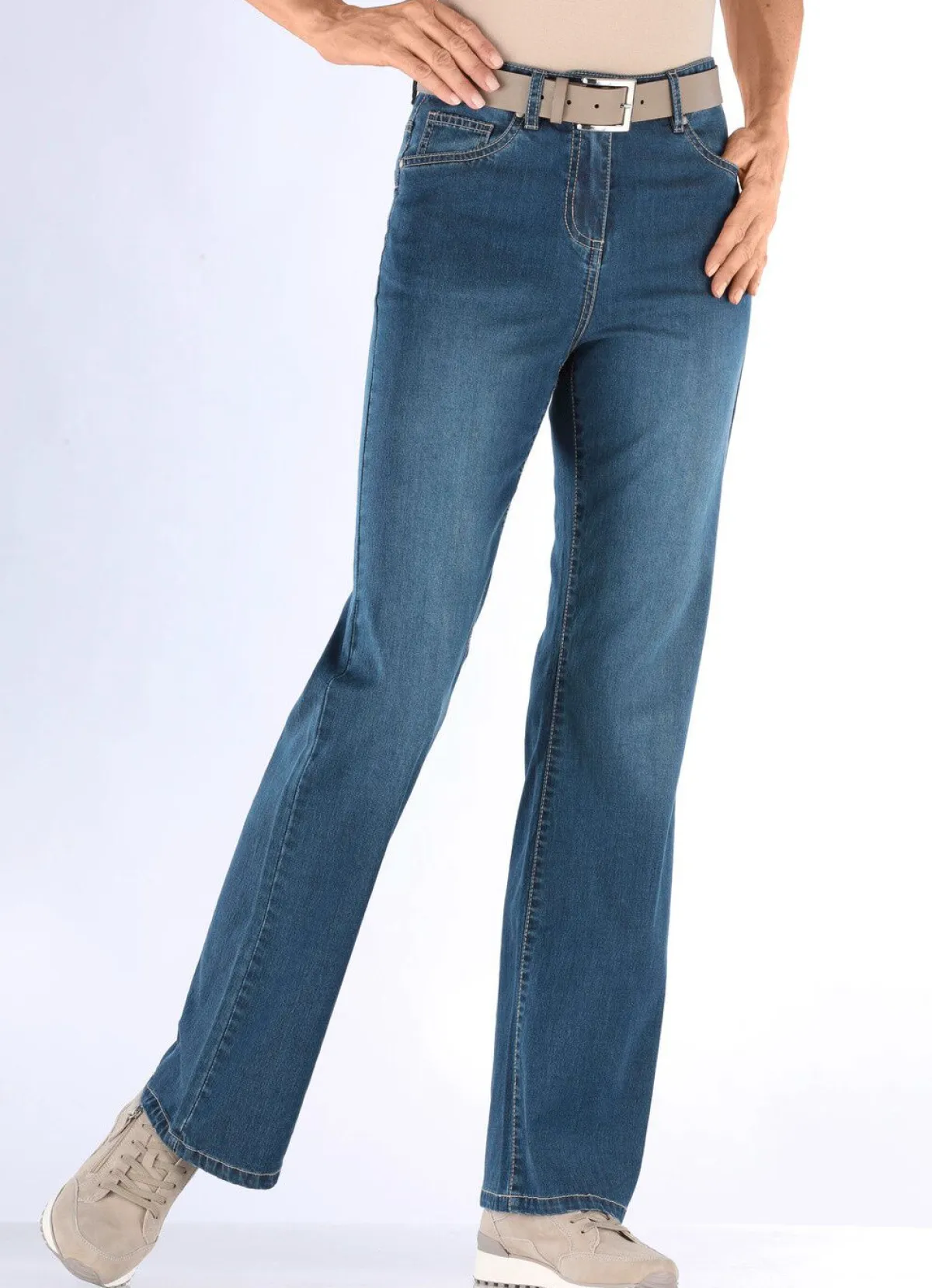 New BADER Modische Jeans in 5-Pocket-Form JEANSBLAU