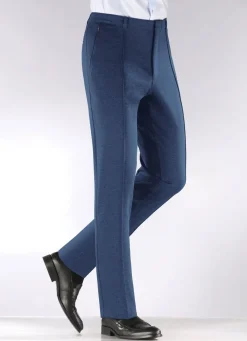 KLAUS MODELLE MADE IN GERMANY Modische "Klaus Modelle"-Hose mit Dehnbund in 4 Farben RAUCHBLAU