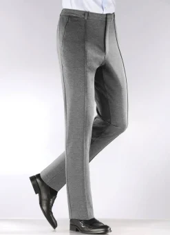 Sale KLAUS MODELLE MADE IN GERMANY Modische "Klaus Modelle"-Hose mit Dehnbund in 4 Farben MITTELGRAU MELIERT