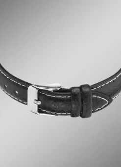 New MASTER TIME Modische, sportliche Damen-Lederarmbanduhr