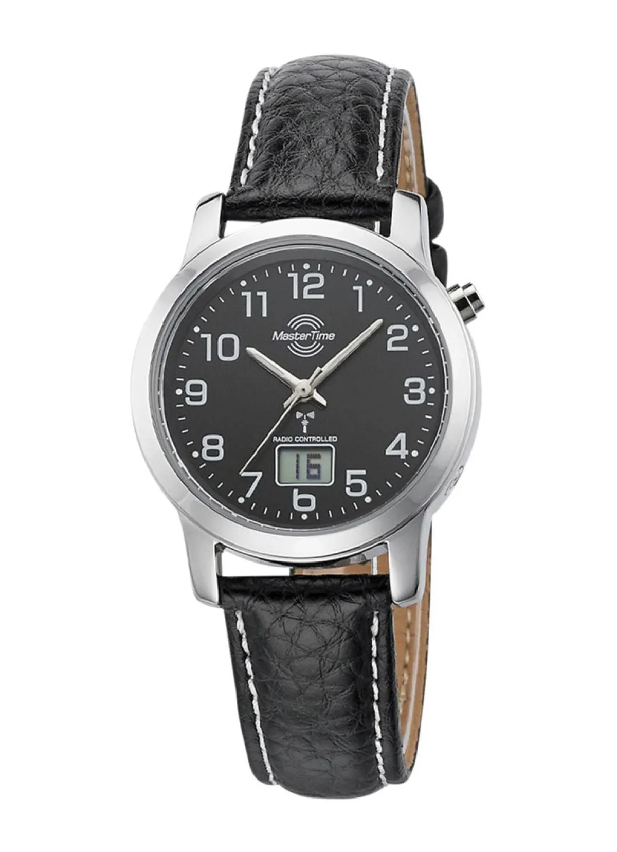 New MASTER TIME Modische, sportliche Damen-Lederarmbanduhr