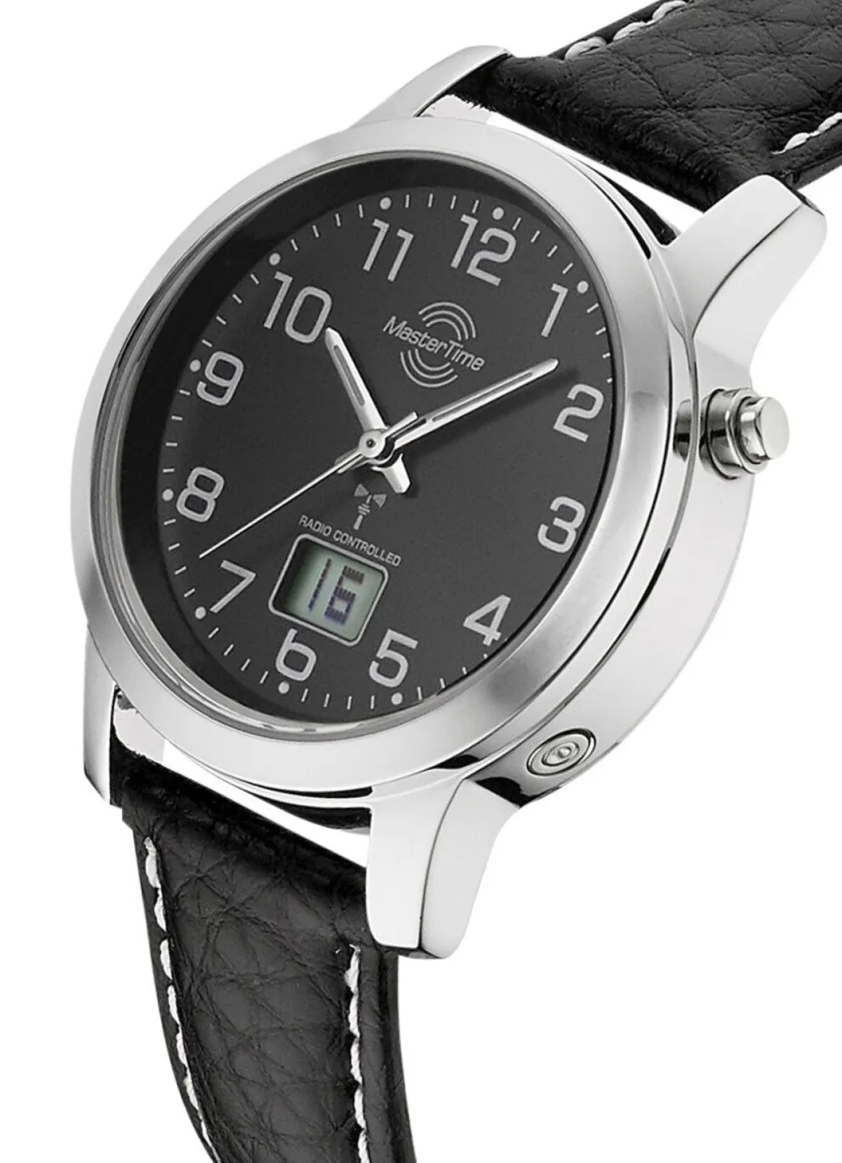 New MASTER TIME Modische, sportliche Damen-Lederarmbanduhr