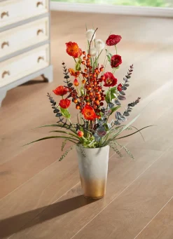 Clearance BADER Mohnblumen-Arrangement in Vase ORANGE