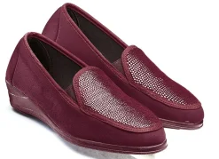 New BADER Mokassin in eleganter Krokooptik BORDEAUX