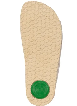 Discount MUBB , bequeme Damen-Pantoletten, Weite H, mit Klettverschluss SAND